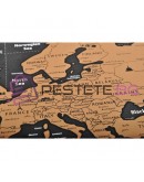 Скреч карта на света със знамена